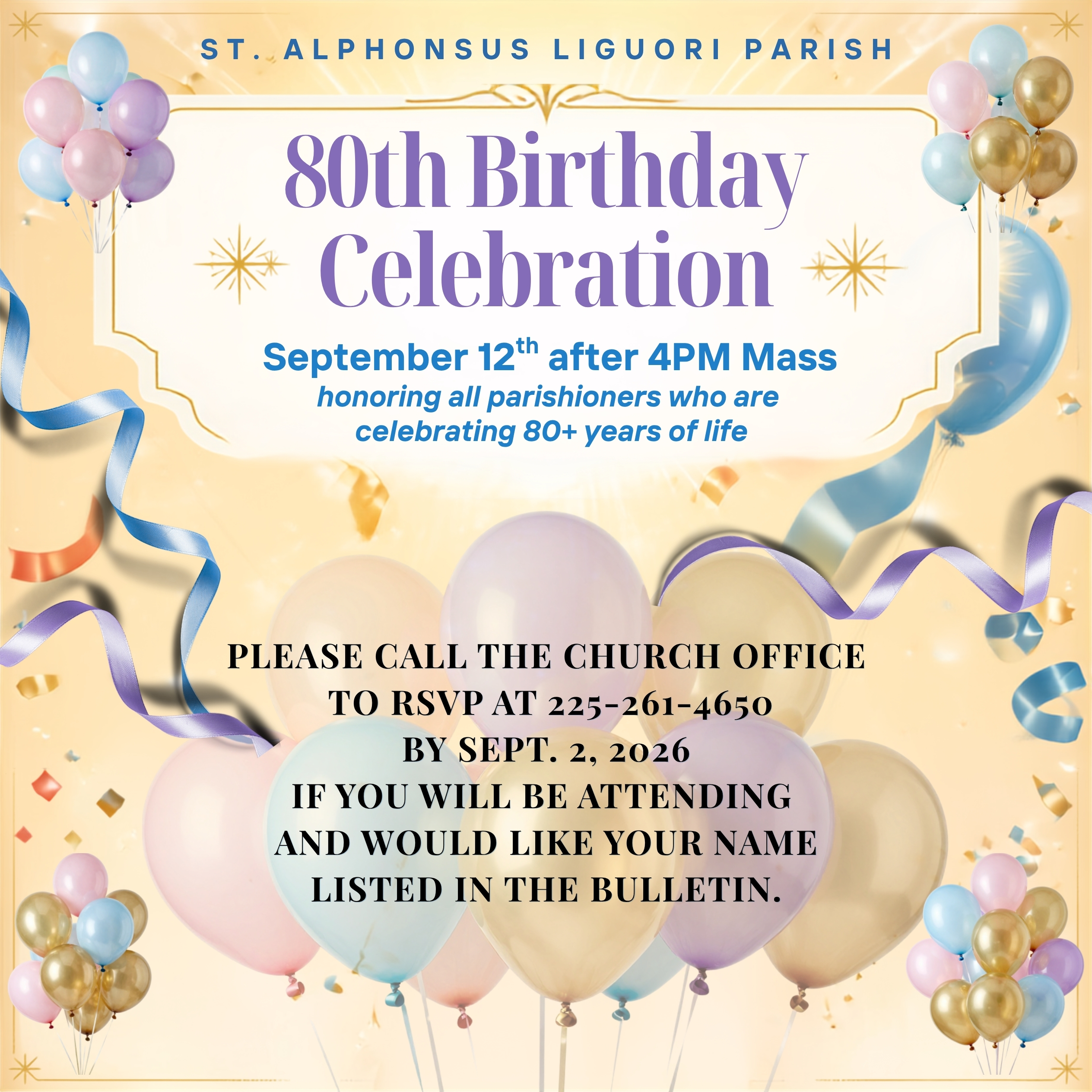 80th Birthday RSVP